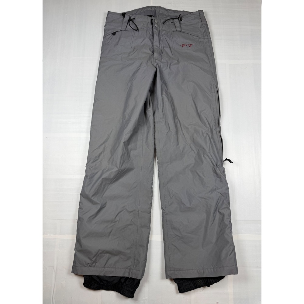 Roxy Endurance Series Womens Grey Insulated Snow Pants Size S Adjustable Waist
